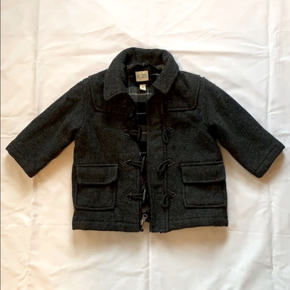 Pea Coat Children’s Place 3T unisex Dress Coat Fall Winter Christmas Dark Gray